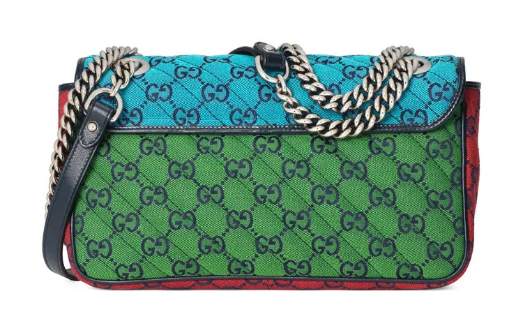 (WMNS) GUCCI GG Marmont Multicolor Leather Single-Shoulder Bag Small Multicolor