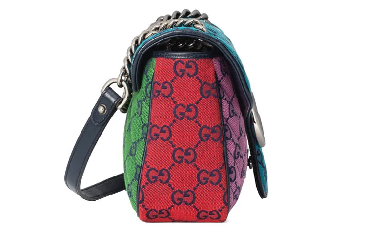 (WMNS) GUCCI GG Marmont Multicolor Leather Single-Shoulder Bag Small Multicolor