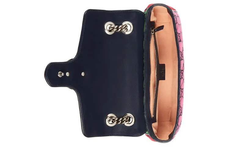 (WMNS) GUCCI GG Marmont Multicolor Leather Single-Shoulder Bag Small Multicolor