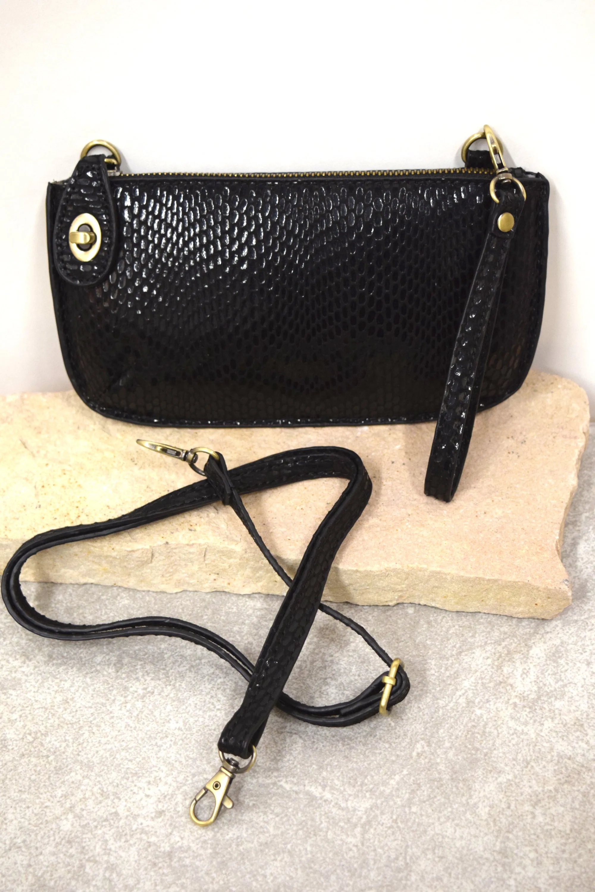 Wristlet Black Python